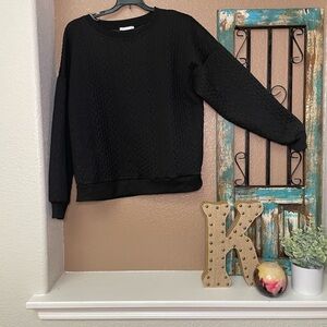 Staccato Black Textured Sweatshirt